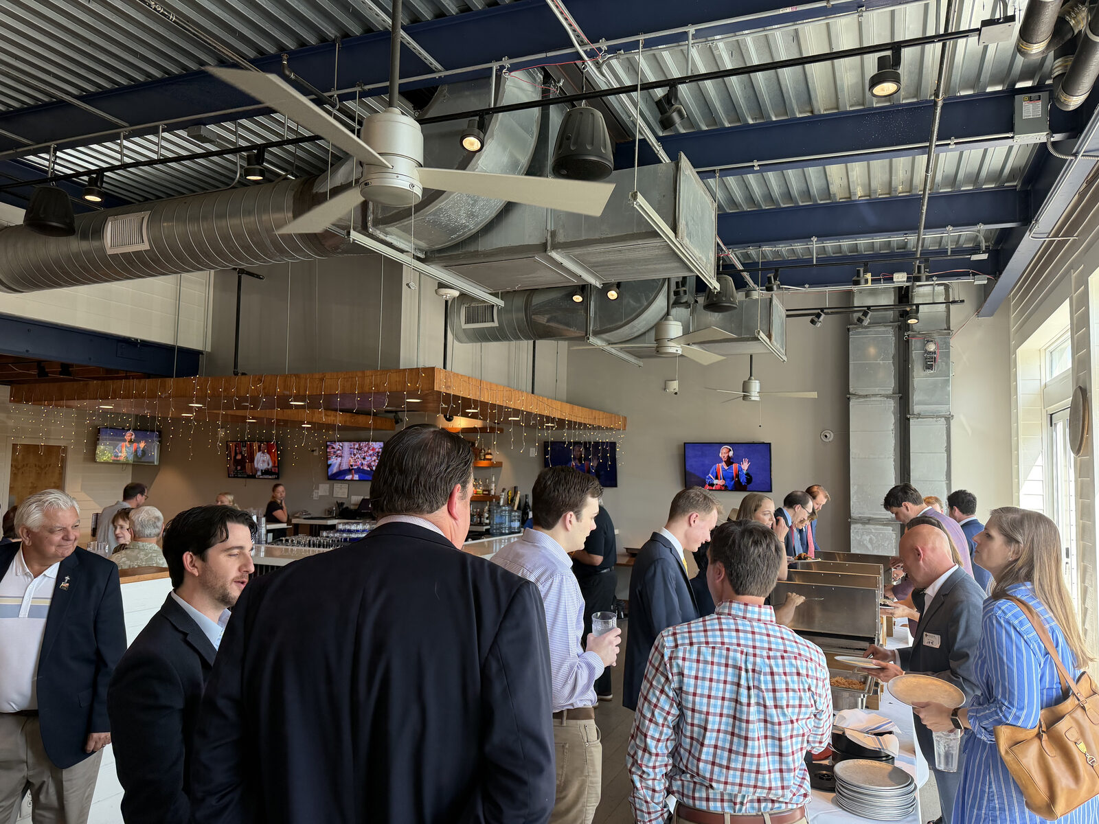 Guests networking before the inaugural luncheon